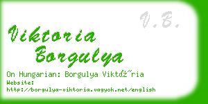 viktoria borgulya business card